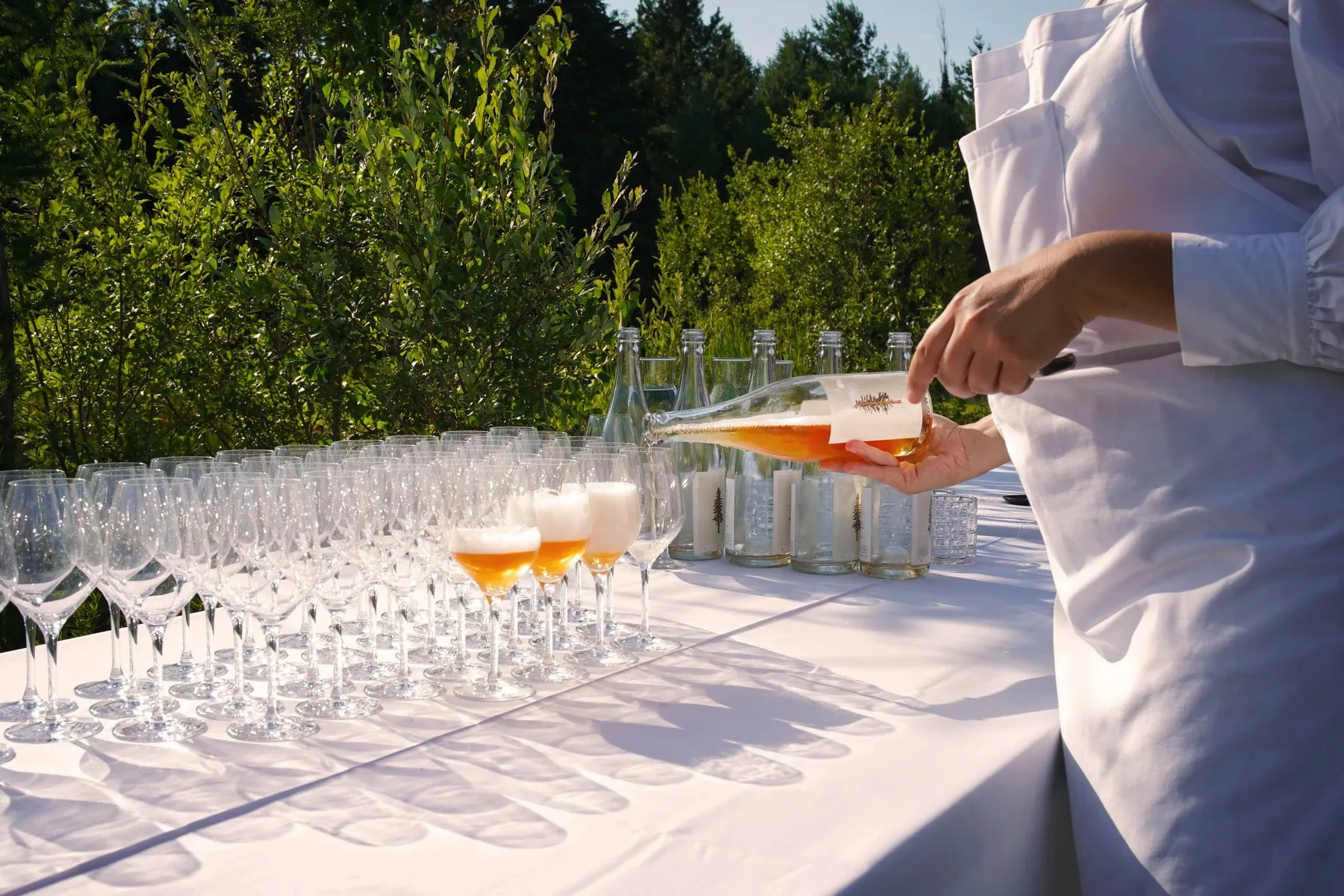Outdoor brand activation — service in the field