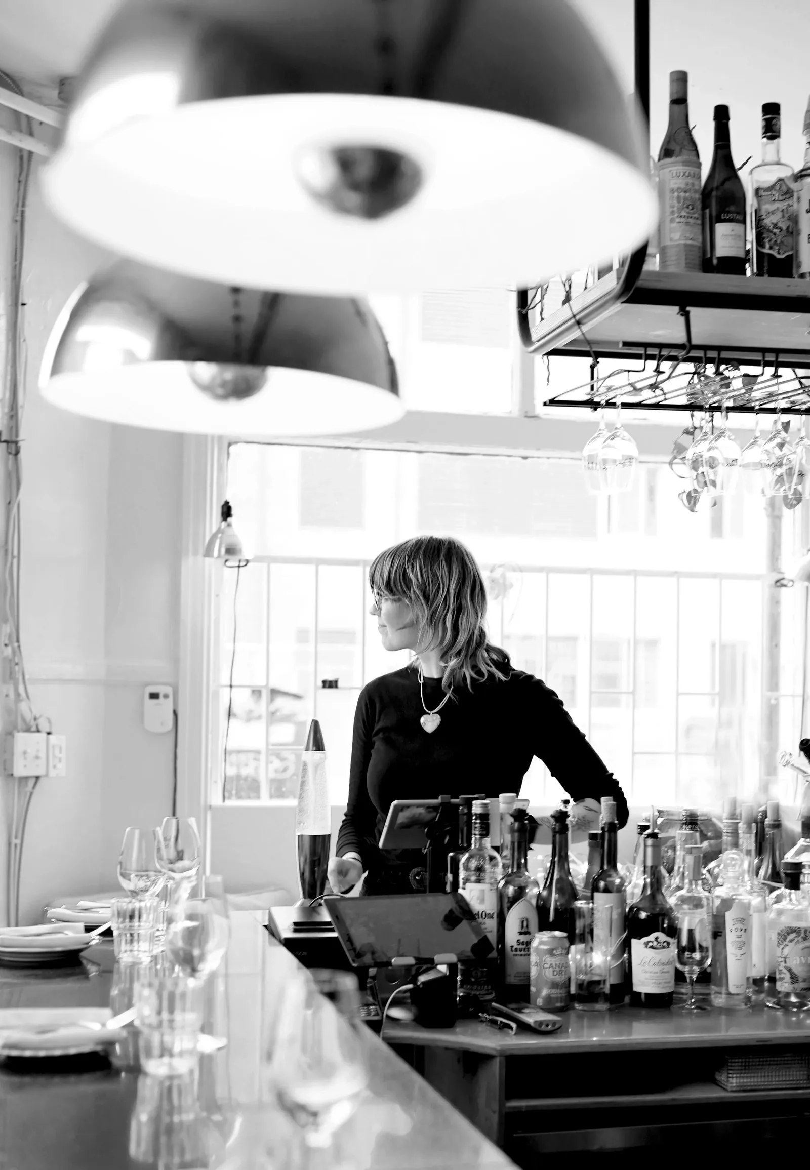 Bar de restaurant avant le service