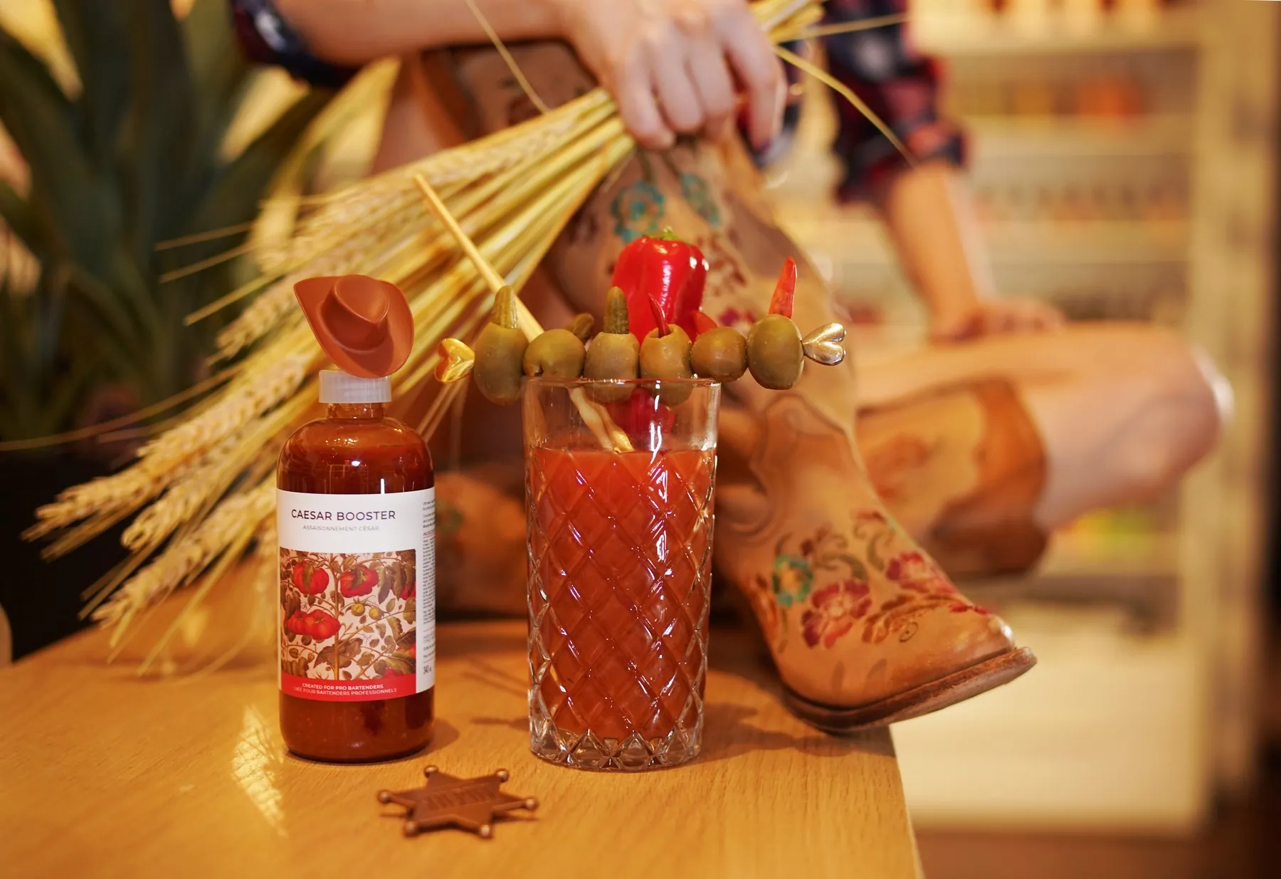 A serious Caesar — Caesar Booster, created for pro bartenders